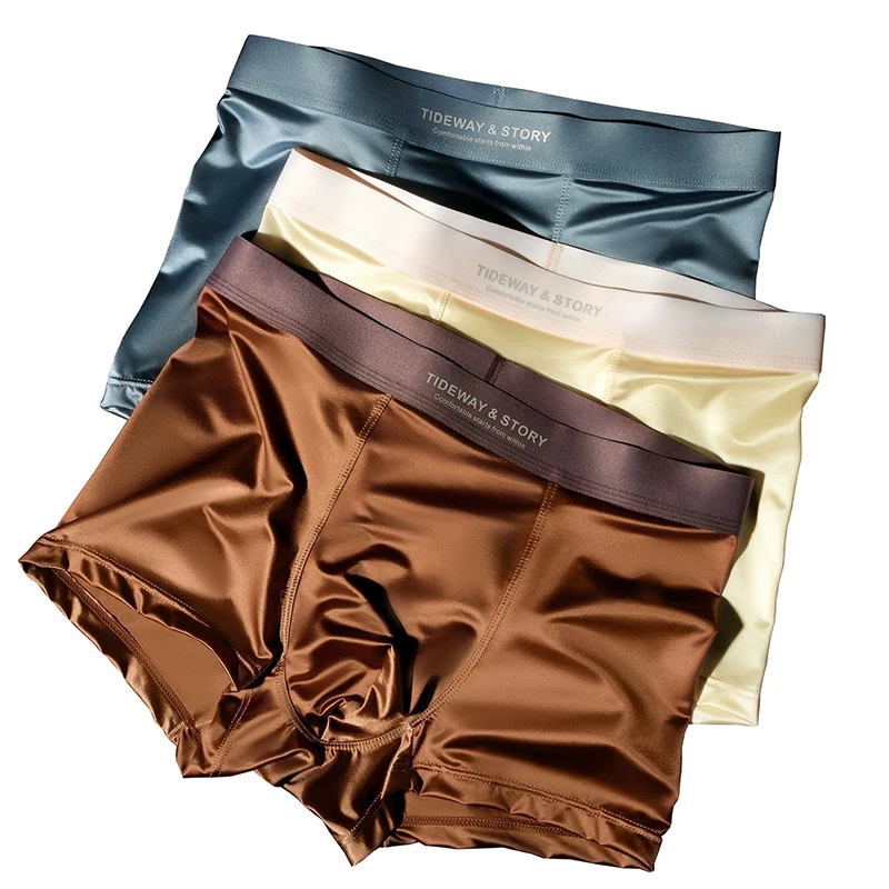 4PCS Men' Underwear Ice Silk High-End