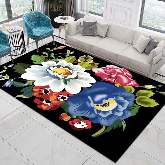 Decorazioni per la casa tappetino per porte d'ingresso fiore pastorale  tappeto stampato In 3D tappeti
