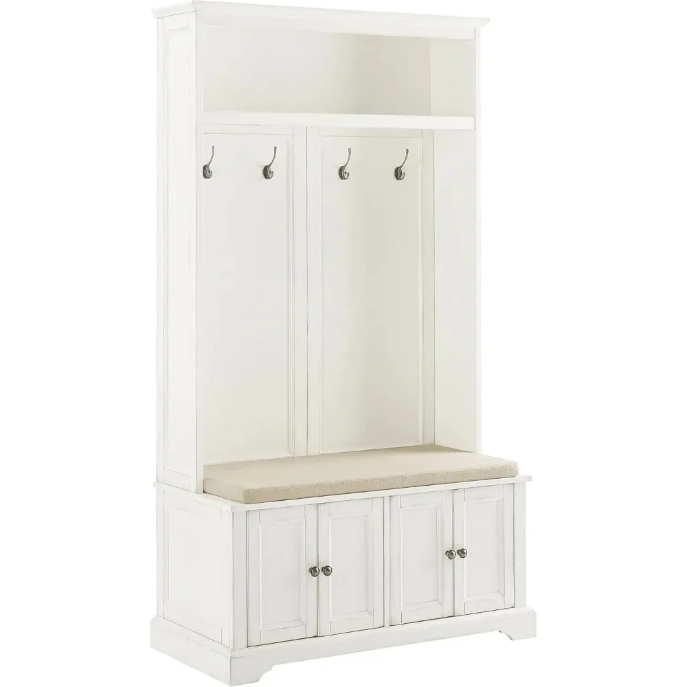 Holbrook Hall Tree, Distressed White 2