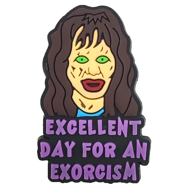 20 teile/satz Horrorfilm Exorzist Cartoon Aller heiligen für Schuh Charms Zubehör für klassische Clog Schuh dekoration Kinder Geschenke – Detail 15