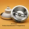 Dimmable LED AR111 Lamp 15W 220V 12V GU10 G53 Base Substitute Halogen Lamps LED Downlight  ES111 Bulbs COB Spotlight Warm White 4