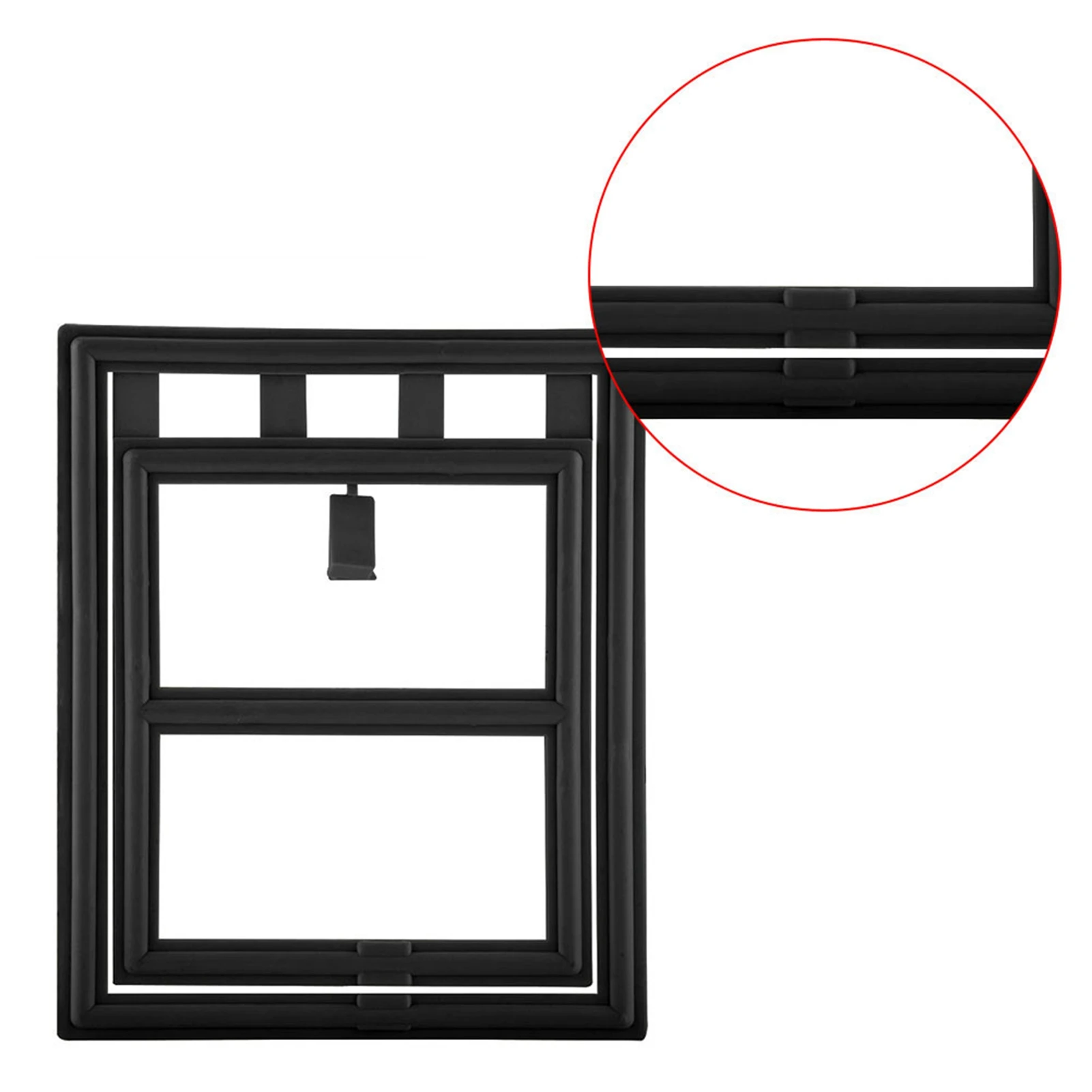 Plastic Pet Dog Puppy Cat Door Locking Safe Flap For Screen Window Gate (White L)
