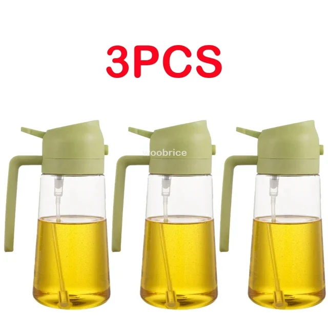 2 in 1 Spray for Olive Oil Spray Sprayer Dispenser Bottle Comfortable Handle Design for Barbecue Air Frying Pan Oven Camping 13
