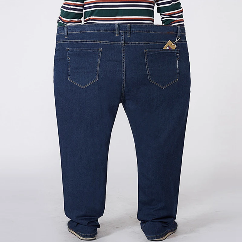 Extra large men's jeans thickened 175 kg plus size 6XL 7XL 8XL 9XL 14XL waist 130 trousers 44 46 48 50 52 54 elastic autumn blue 4