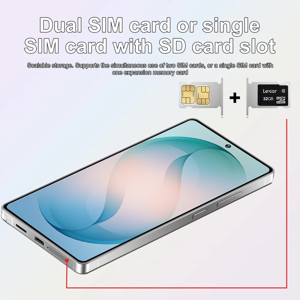 K-Touch Mobile Phones For S26 Ultra 7.3 Inch Android 15 Smartphone Global Version 5G Dual Card Dual Standby Cell phone 16+48MP Camera 7800mAh Battery Face Unlocked Cellphones For Men Women