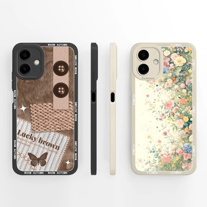 Pretty Flower Lemon Pattern Fashion Silicone Phone Case