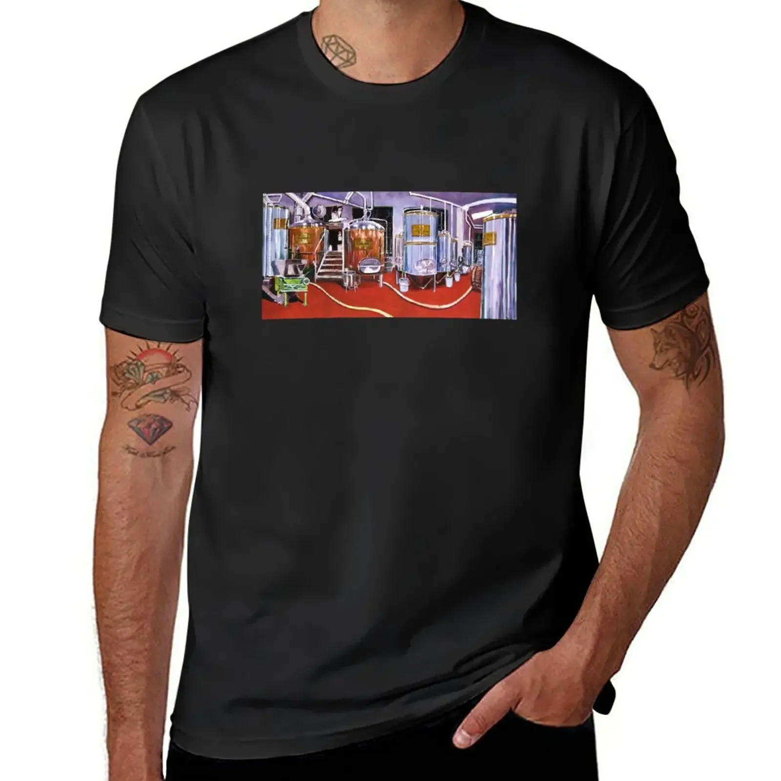 

The Process of Brewing T-Shirt funnys boys animal print vintage clothes mens t shirt