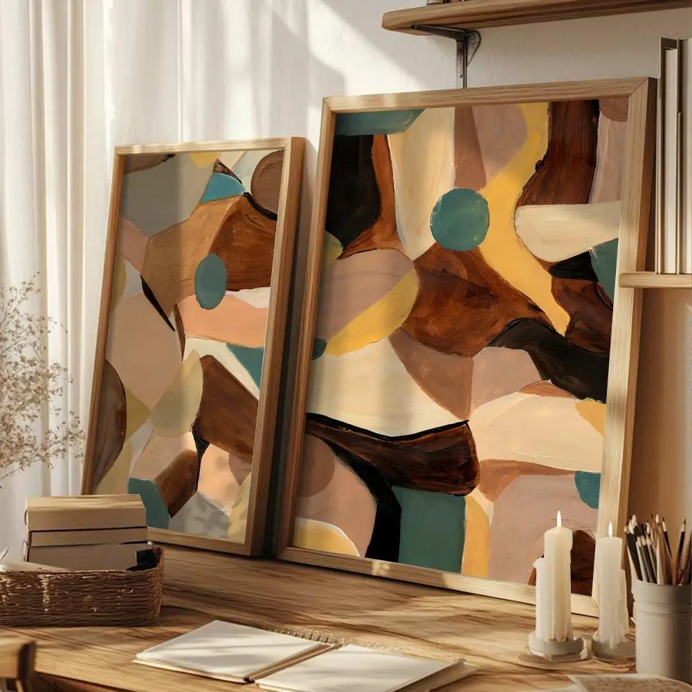 Quadro su tela con calligrafia e dipinto di aree di sabbia mobili, poster da parete per soggiorno, corridoio, decorazione per la casa, regalo moderno per le feste