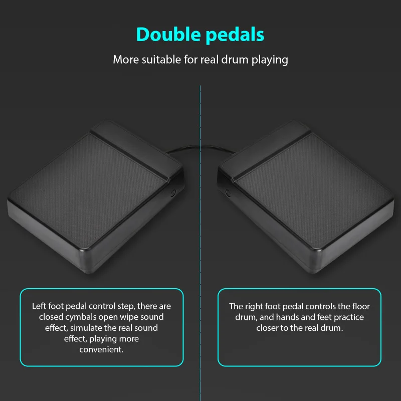 Electronic Drum Set Portable Drum Pad Virtual Drum Kit 9 Pads