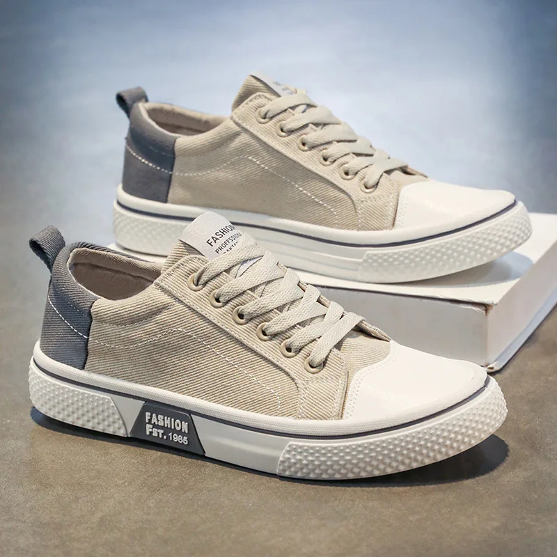 Mens Shoes 2025 New Mens Canvas Shoes Comfortable Plus Size 37-48 Skateboarding Shoes Wear Resistant Fashion Men Casual Sneakers