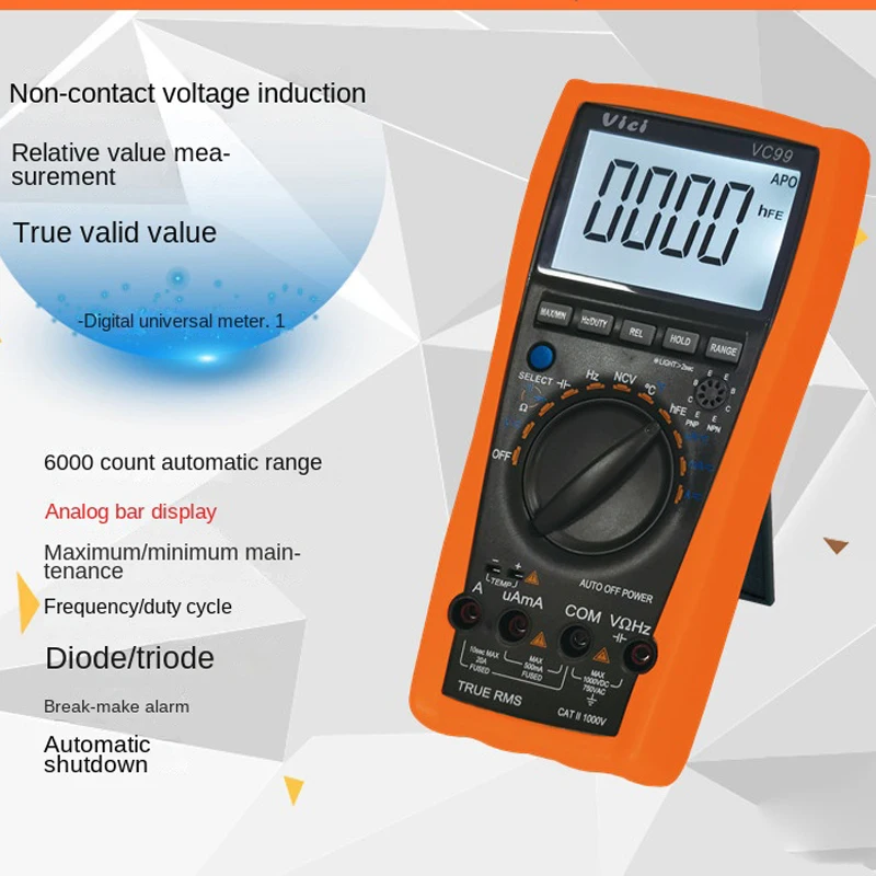 

VICI VC99 3 6/7 Auto-range Multimeter DC AC Voltage Current Resistance Capacitance Meter Tester Ammeter Voltmeter Tools Digital