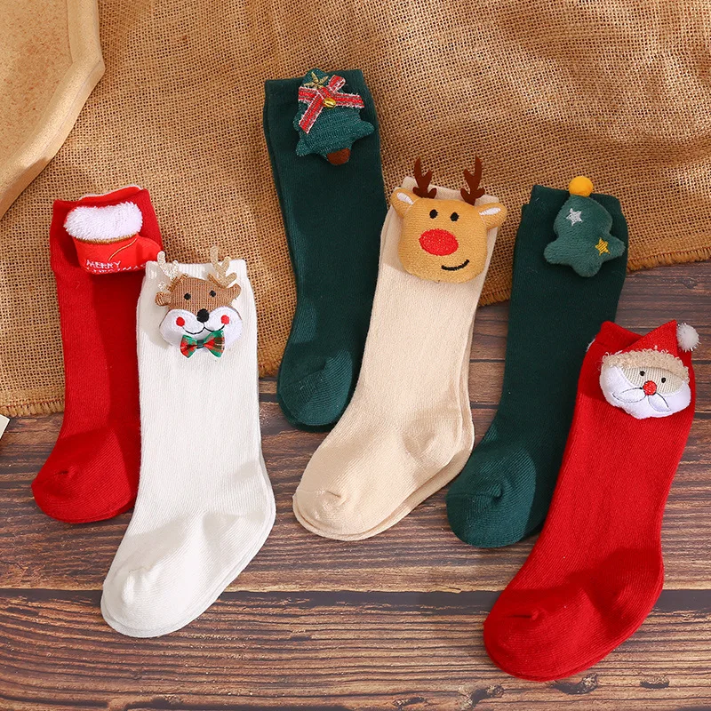 Baby Socks Cotton Anti Slip Socks for Girl Boy Christmas New Year
