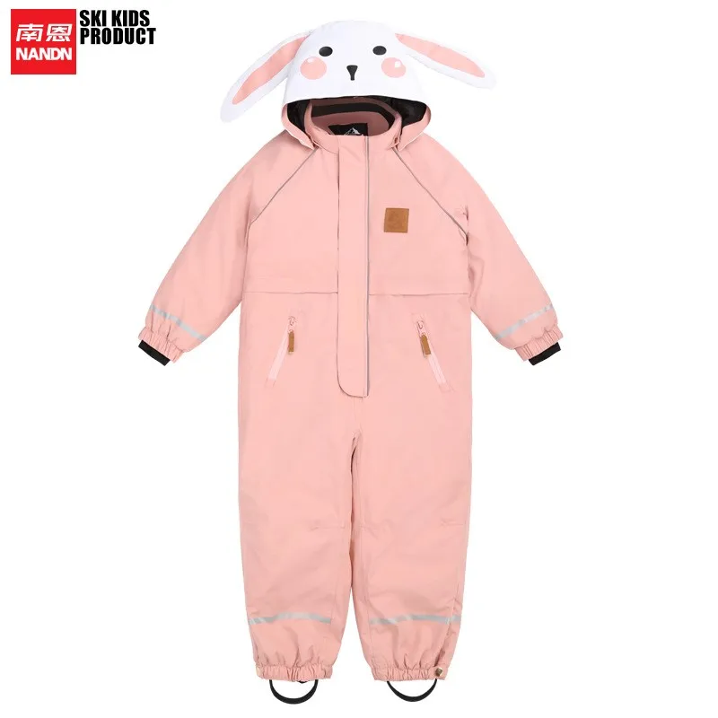 Nanen Children's Ski Suit Suit One-Piece Ski Warm Waterproof Boys and Girls Equipment Snow Town 남아 스키복
