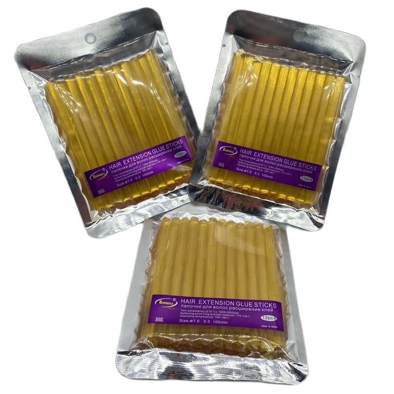 Hot Glue Sticks 7.0mmx10cm 24 PCS For hair extension Glue gun, hair extension glue stick,hair extension glue
