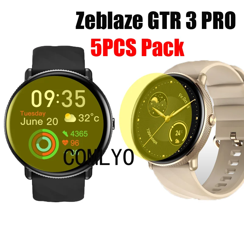

5 шт., ультратонкая Защитная пленка для смарт-часов Zeblaze GTR 3 PRO