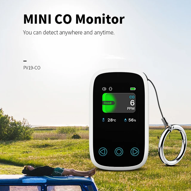 ポータブル空気品質ディスプレイ 8 1 で CO2 メーター多機能空気質 