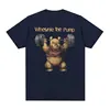 Whenye The Pump Panda Gym Funny Graphic Tee Shirt Men's Vintage Fashion Short Sleeve T-Shirt Tops 100% Cotton Oversized T Shirts 4