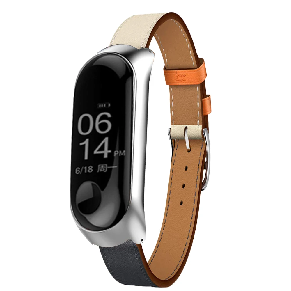 Leather Wrist Bracelet for Xiaomi Mi Band 4 5 6 Sport Strap watch wrist strap For xiaomi mi band 5 bracelet Miband 6 Strap