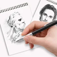 Black Metal Mechanical Pencil with Lead Smooth Writing Sizes 0.3 0.5 0.7 0.9 1.3 2.0mm For Sketching Painting 6