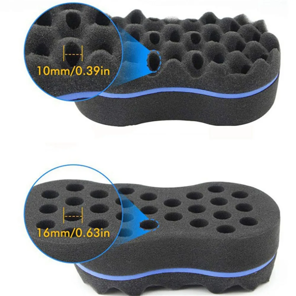 Nouvelle Brosse à Cheveux Double Face à Éponge avec Verrouillage, Multi-trous, pour Boucles Afro et Ondulations 1