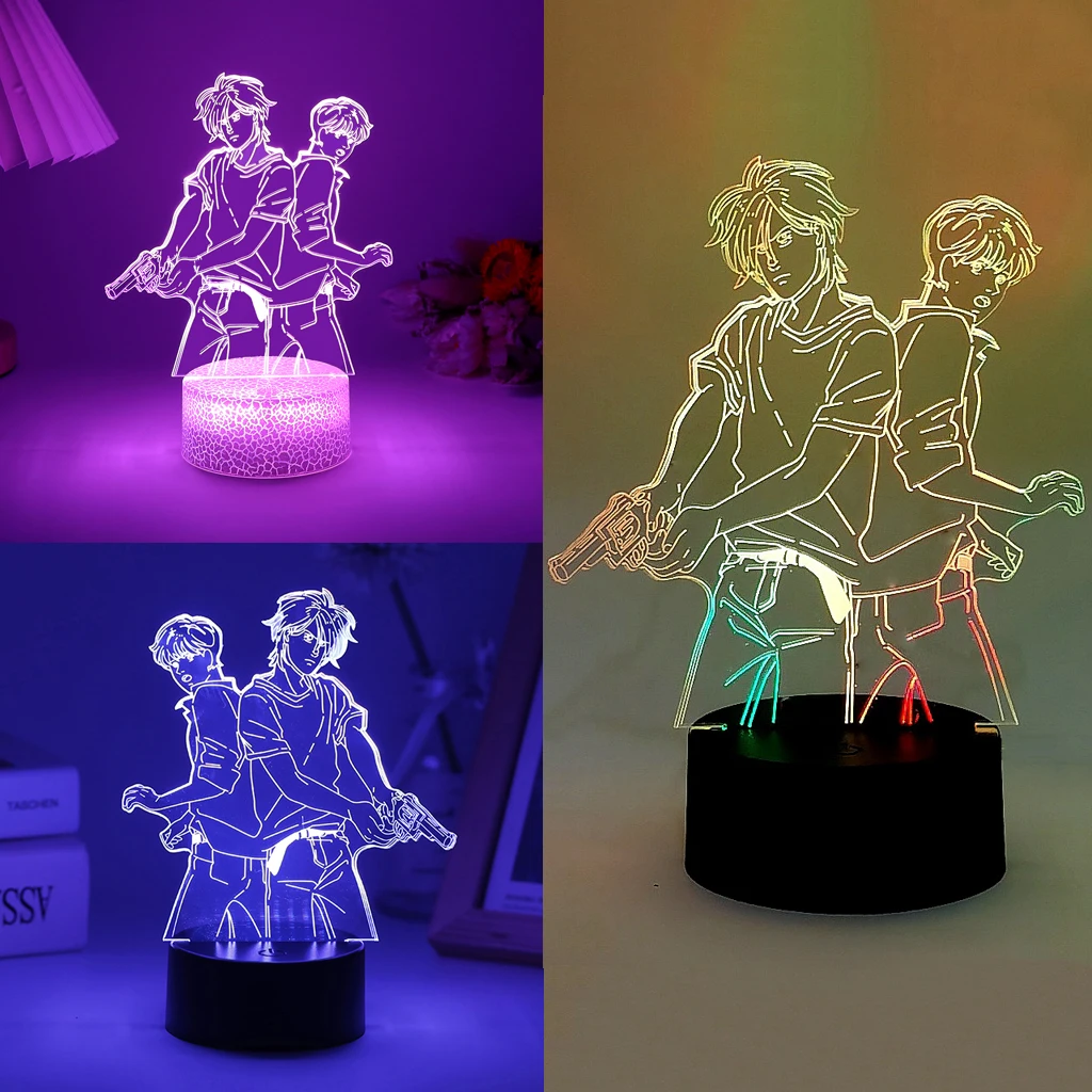 

Anime Attack On Titan 3D Led Night Light For Kid Rivaille Ackerman Bedroom Sunset Manga Figure Lamp Illusion Decor Children Gift