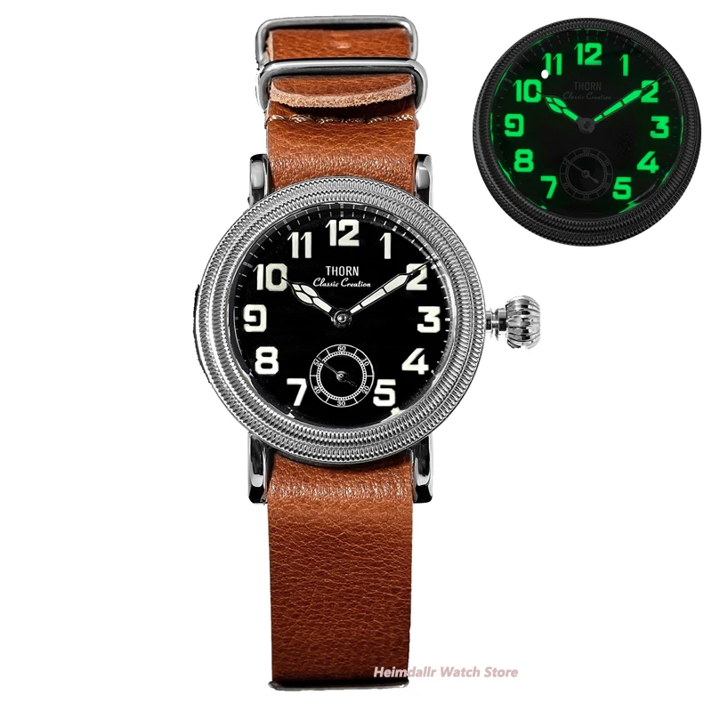 THORN T013 Vintage Pilot Watch Sapphire Bubble Glass ST1700