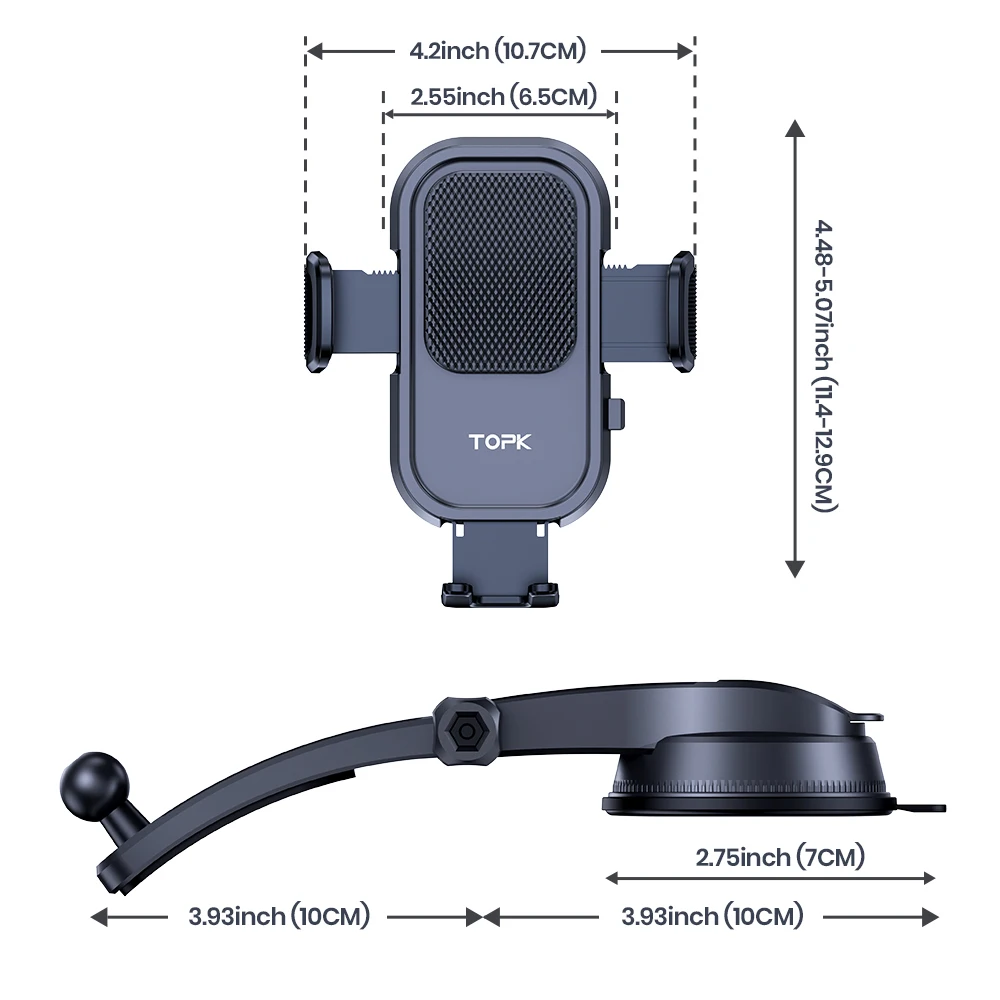 Car Phone Holder Mount,Upgraded Cell Phone Holder for Car Dashboard Compatible w