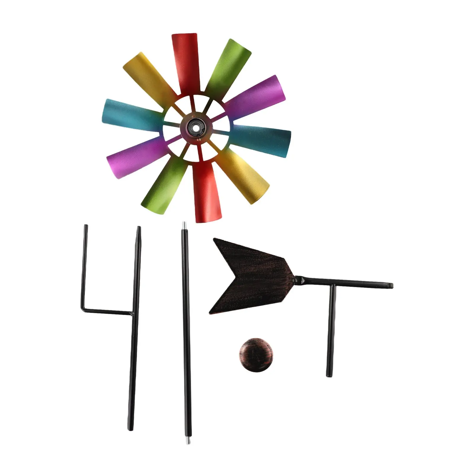 Moulin à Vent Rotatif En Fer Forgé Pour Décoration Extérieure, Cour, Pelouse