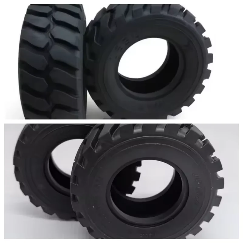 RC 1 Pair LESU Diameter 45MM Height Wheel Rubber Tyres 110Mm for Remote Control 1/15 Hydraulic Loader RC Car Accessories