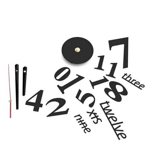 

Modern DIY 3D Mirror Surface Large Number Wall Clock Sticker Home Office Decor Mirror Living Room Art Design Wall Clock 40*40cm