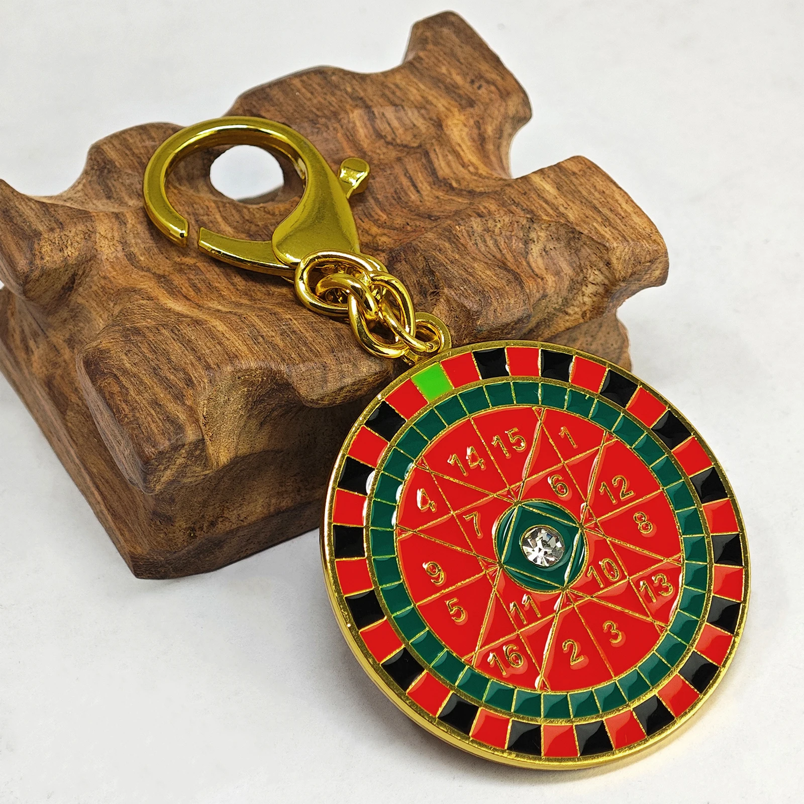 2025 Red Digital Circular Keychain Windfall Yantra  Keychain w5592 5
