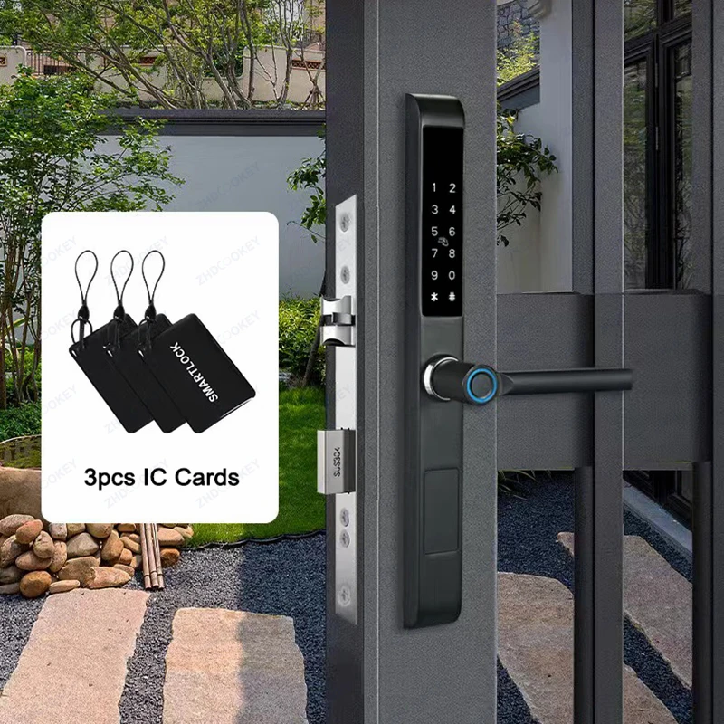 Waterproof TTLock Smart Lock APP Control Fingerprint Password RFID Card Keypad W