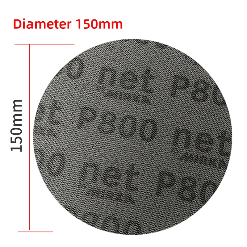 50pcs Mesh Abrasive Dust Free Sanding Tray 6 150mm Anti-Stick Dry Sanding Paper 80 To 800 Grit Mirka Dry Paper sanding discs sandpaper set polish sand paper sandpaper tools mini sandpaper kit