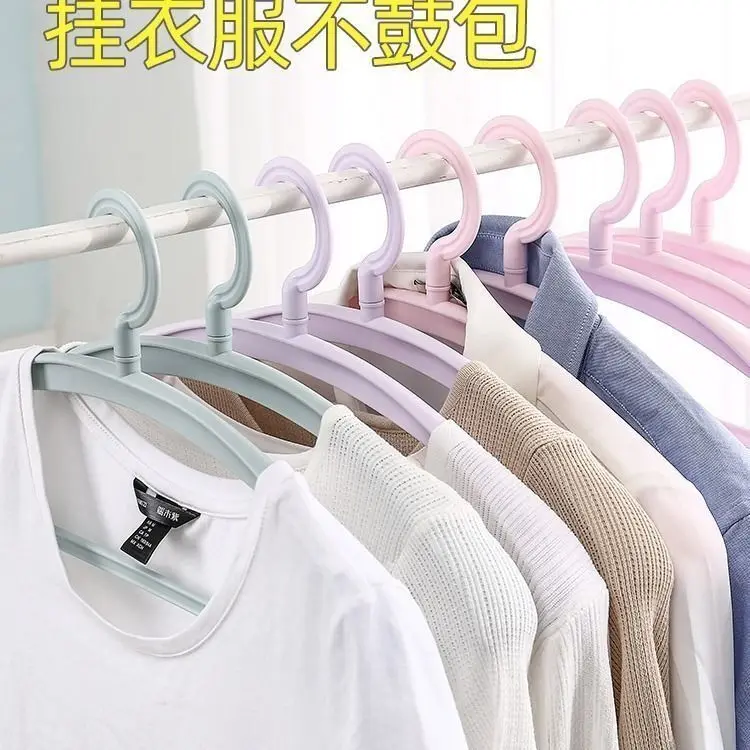 10pcs Adult Clothes Hanger Racks Plastic Display Hangers Wide Shoulder  Non-slip Clothing Hanging Student Coats