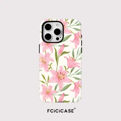 Elegant Magnetic Double - Layer Phone Case with Floral Design - iPhone 14 Pro Max (TYFL180)