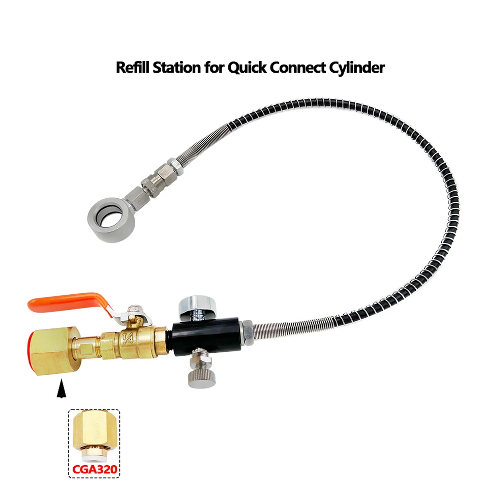 VMUTGA CO2 Quick-Adapter, Schnelladapter für CO2 Soda kompatibel mit Duo/Art/Terra