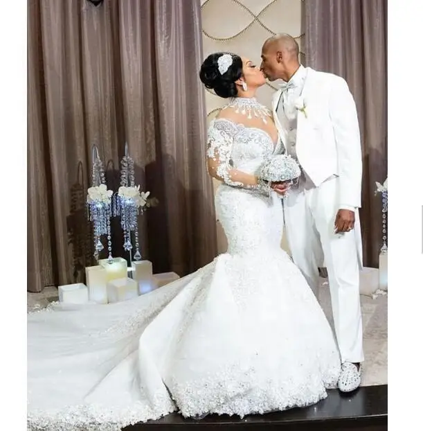 

Модное изысканное кружевное свадебное платье ручной работы с блестками в африканском стиле русалки на заказ 2023