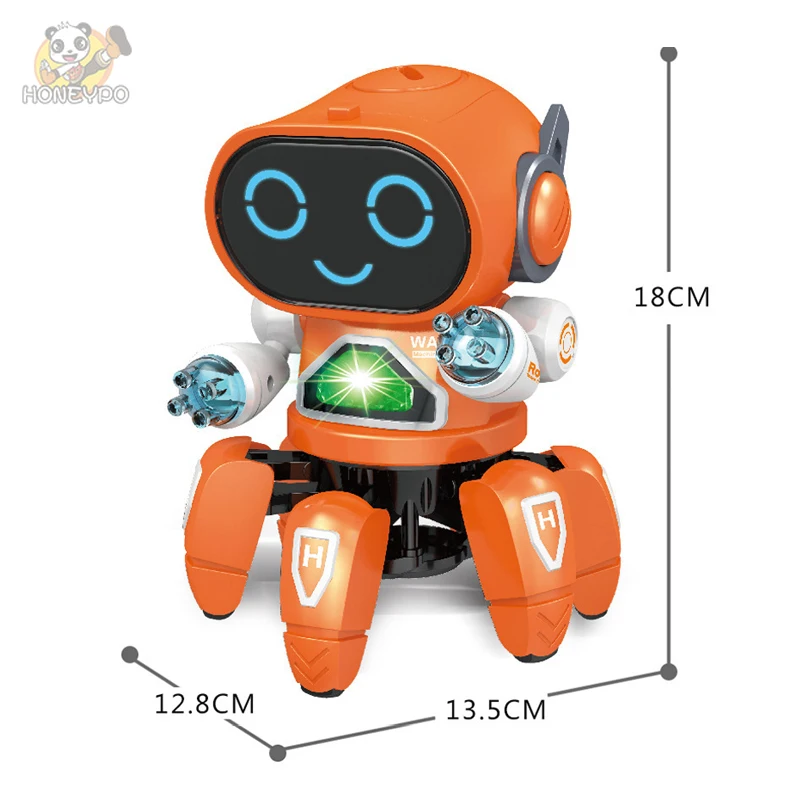 Dance Robot Electric Pet Musical Shining Toys 6 Claws Octopus Robot Educational Interactive Toys Children Toy Gift Digital Pet