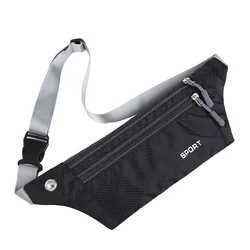 Unisex Nylon Multifunction Sports Waist and Chest Bag (Black color)