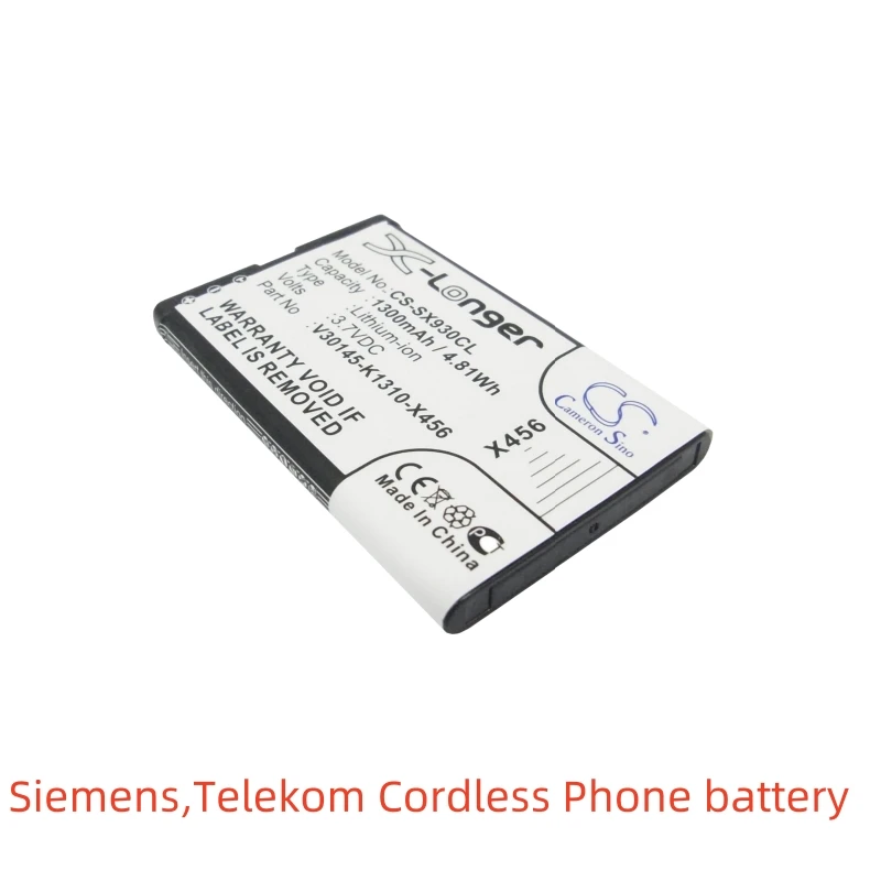 

Li-ion battery for Siemens Cordless Phone,3.7V,1300mAh,Gigaset SL930 SL930A SL930h,Speedphone 701,V30145-K1310-X456