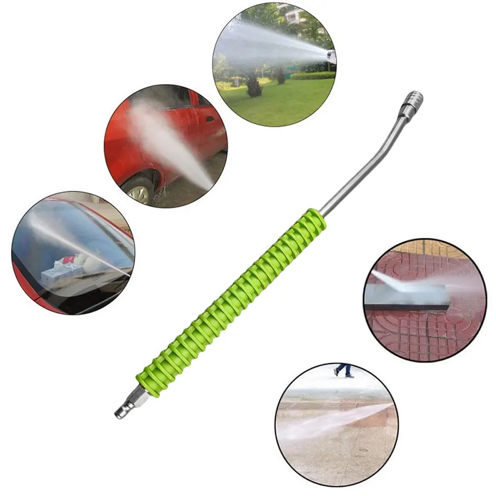 Car Cleaning Wand Spear High Pressure Spray Gun Wand Tips 1/4 Quick Connect Water Gun Lance Stainless Steel for Pressure Washer