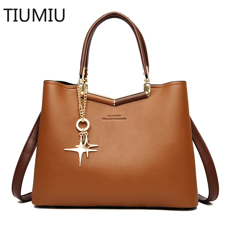 

TIUMIU New 5 Color Star Pendant Women Fashion Shoulder Bags Large Capacity Casual Simple Traveling Bags High Quality Handbag