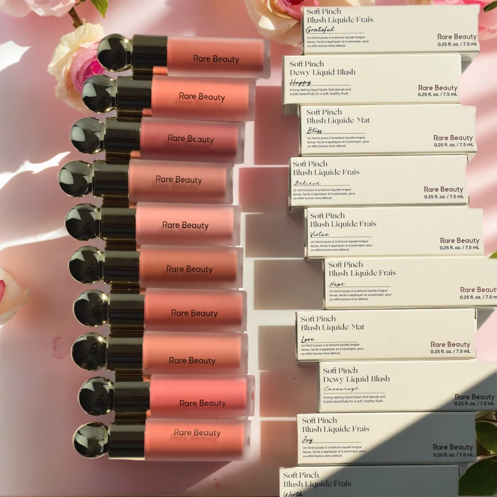 Rare Beauty Lipstick Blush Cream Eyes Liquid Blush Waterproof Mositure Liquid blusher Plump Makeup Face Contour Shadow Blusher