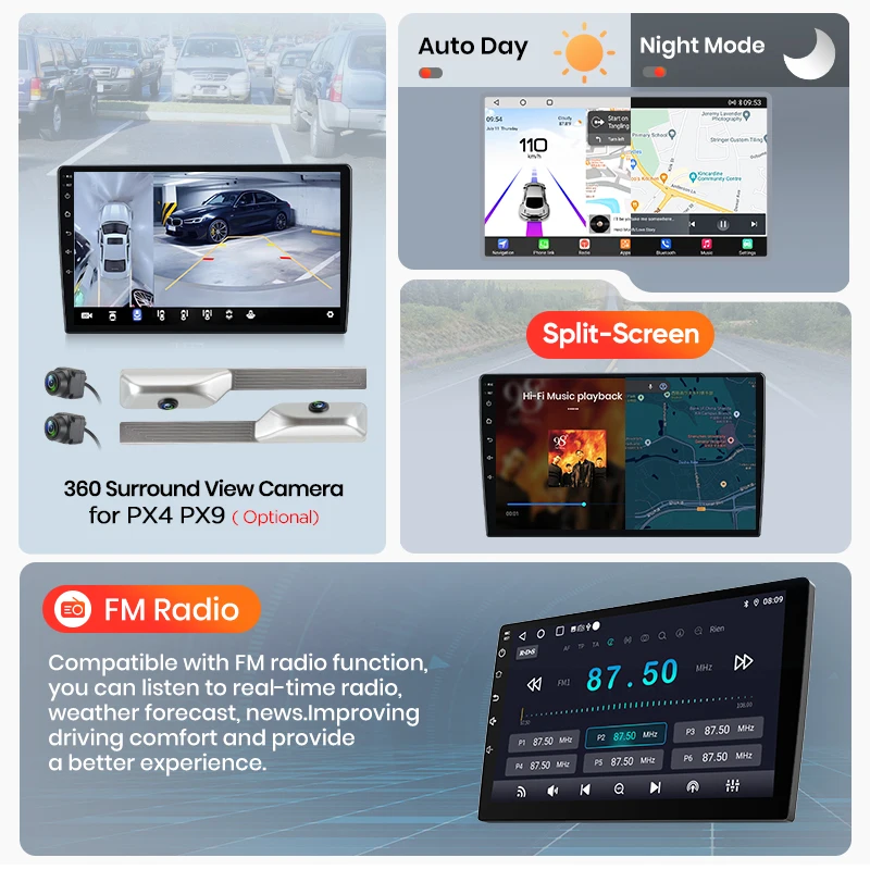Radio AWESAFE con CarPlay y Android Auto inalámbrico para Seat Leon 2 MK2 2005 2006-2012, Plug & Play, FM, BT, RDS, DSP, 4G, GPS, SWC, Multimedia 4