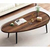 Wooden Walnut Coffee Table Rustic Coffee Table Mid-Century Modern Sofa Table Nesting Tables Center Table(100cm) 5