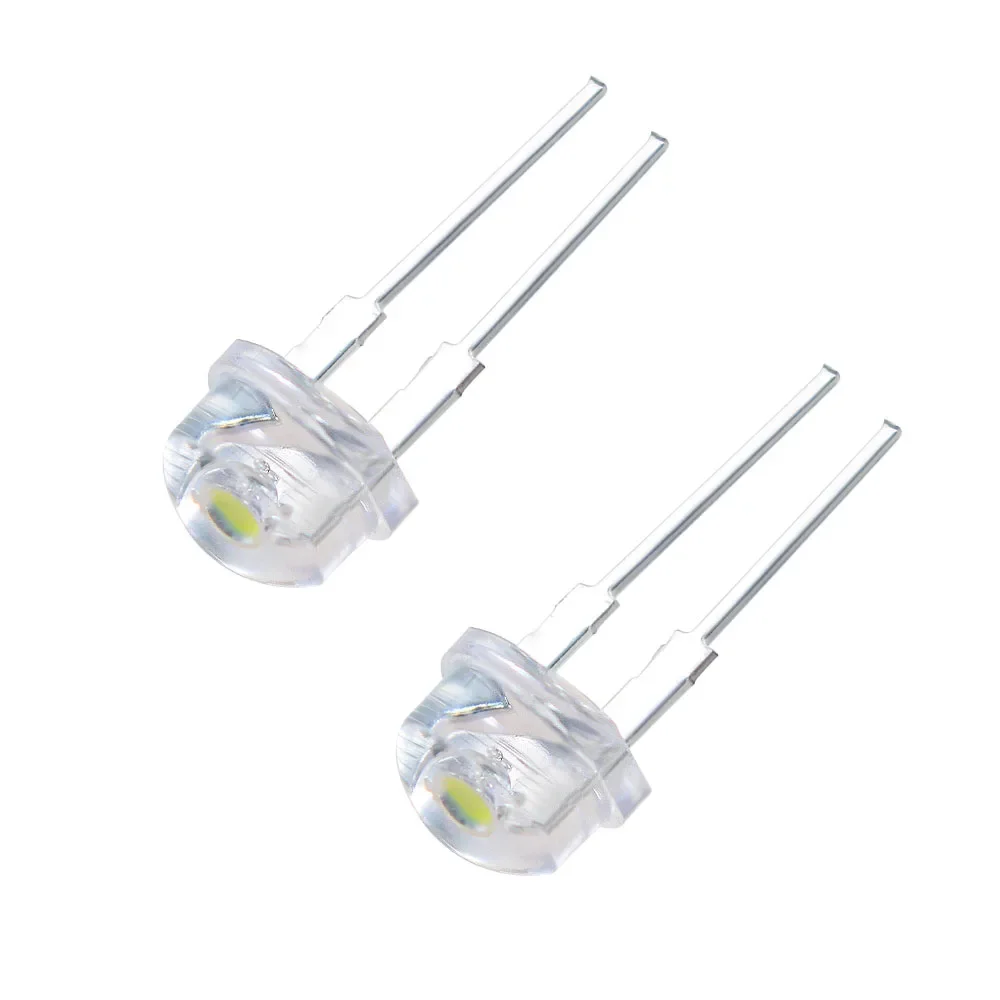 10/20/50PCS 8MM Strohhut LED Diode F8 Leuchtdioden 0,3W 0,5W 0,75W Blau Grün Rot Gelb Weiß Warmweiß Hohe Qualität – Detail 6