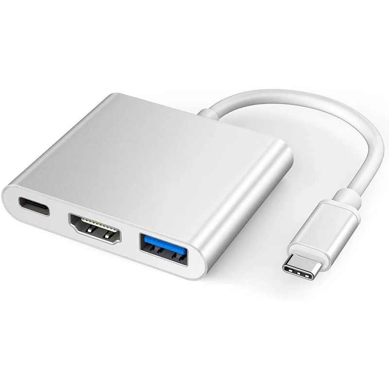 3 In 1 Usb C Hub Extension Dock Tv Proiettore Adattatore Hub Espansione Per Macbook Pro New Mac Air Surfce Chromebook