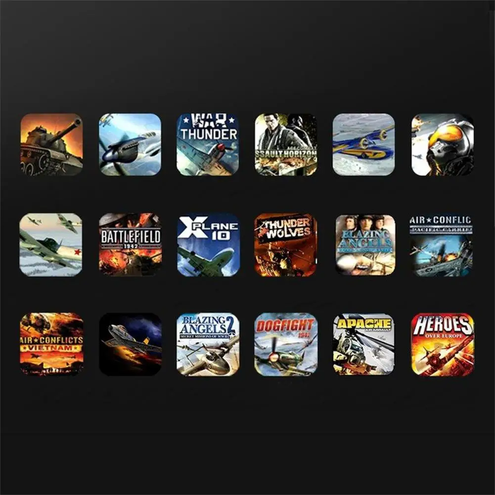 Desktop PC Flight Simulator Gamepad Vibration Controller Joystick 12 Programmable Buttons With Suction Cups Gaming Accessories