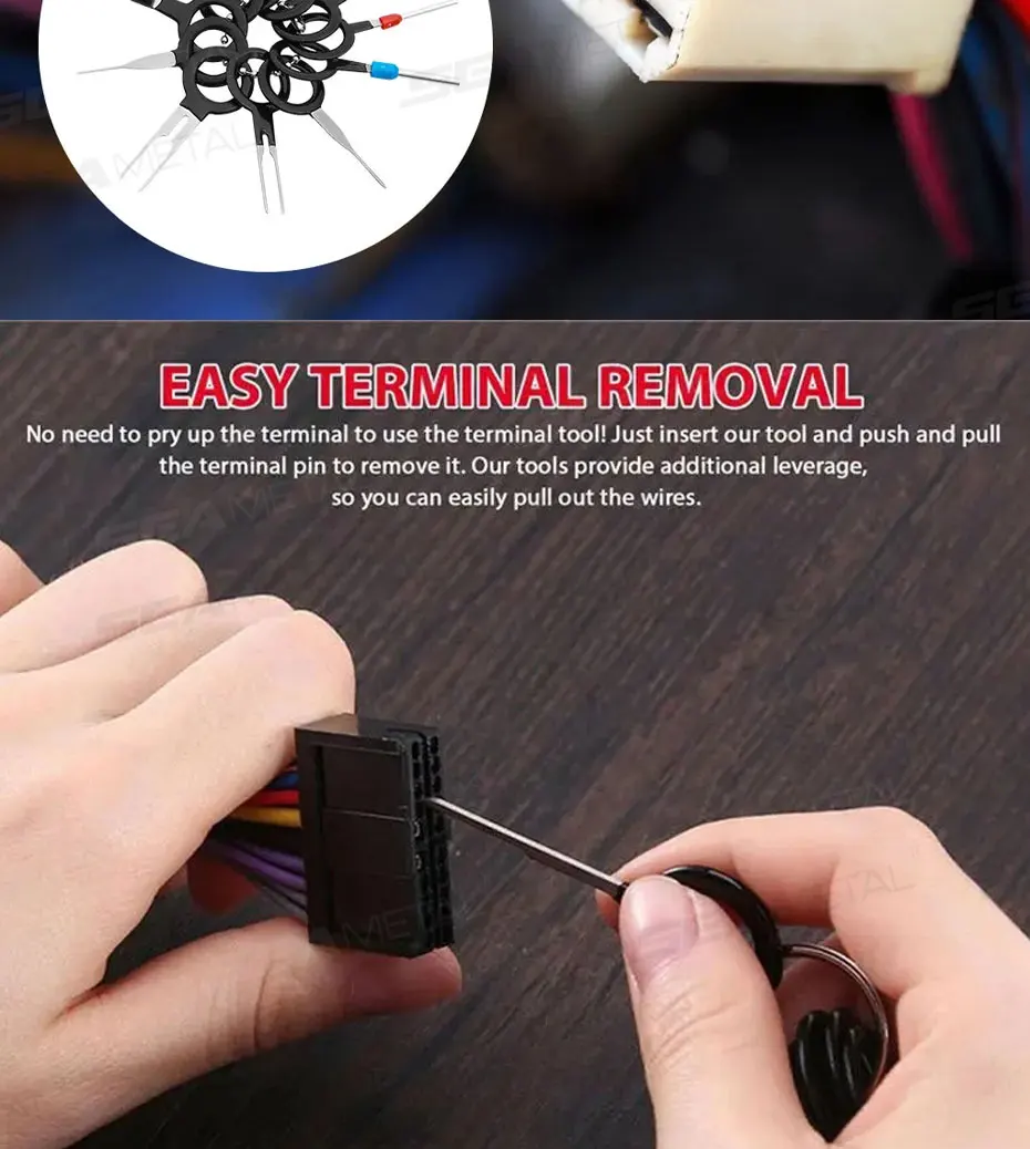 SEAMETAL 41/59pcs Car Terminal Removal Kit Box Wire Plug Connector Extractor Pul