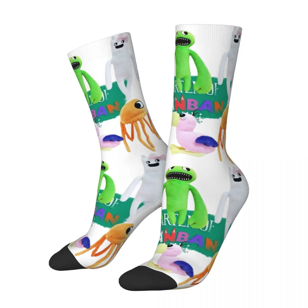 Divertente Crazy Compression Horror Family Sock For Men Hip Hop Harajuku Garten Of Banban Happy Seamless Pattern Printed Boys Crew